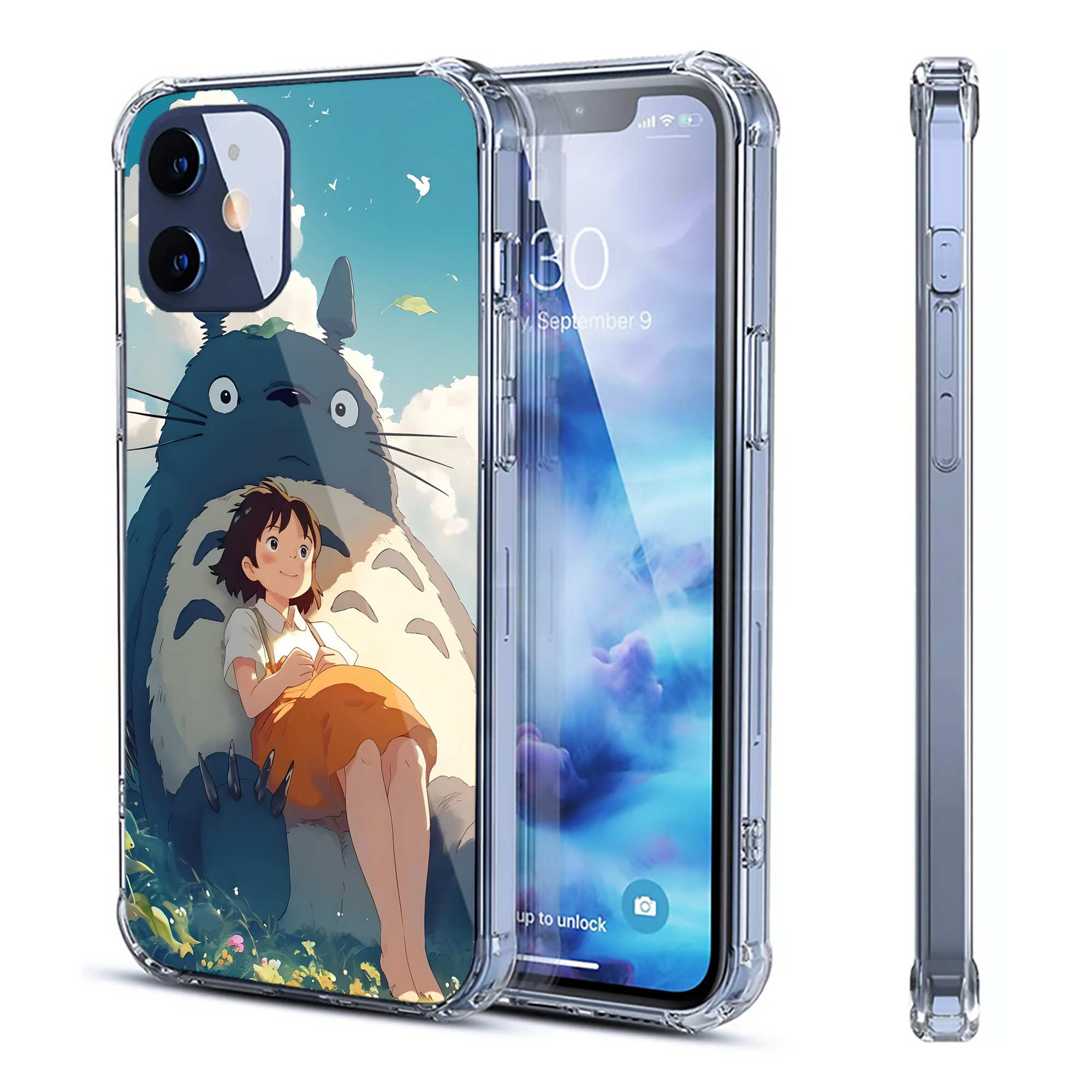 （画像用） となりのトトロ 草壁メイ 草壁サツキ My Neighbor Totoro Satsuki Kusakabe Mei Kusakabe 【iPhone 12シリーズ対応】透明スマホケース（クリアソフトケース）